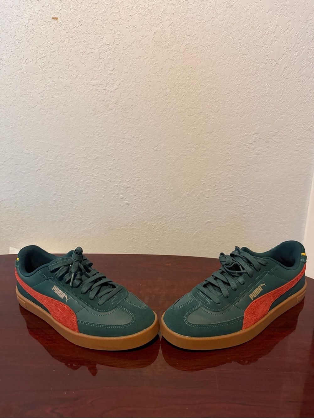 Puma Men's Forest Green Sneakers with Rust Suede Formstrip - Picture 3 of 8
